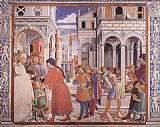 Benozzo Di Lese Di Sandro Gozzoli Famous Paintings - The School of Tagaste (scene 1, north wall)